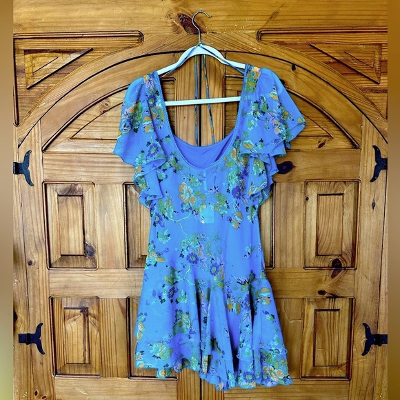 ***NEW WITH TAGS ***Free People Flirty Floral Mini Dress - Picture 5 of 7